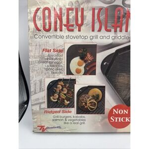 Coney Island Grill by Gourmet Trends - Convertible Stovetop Grill‎ New In Box